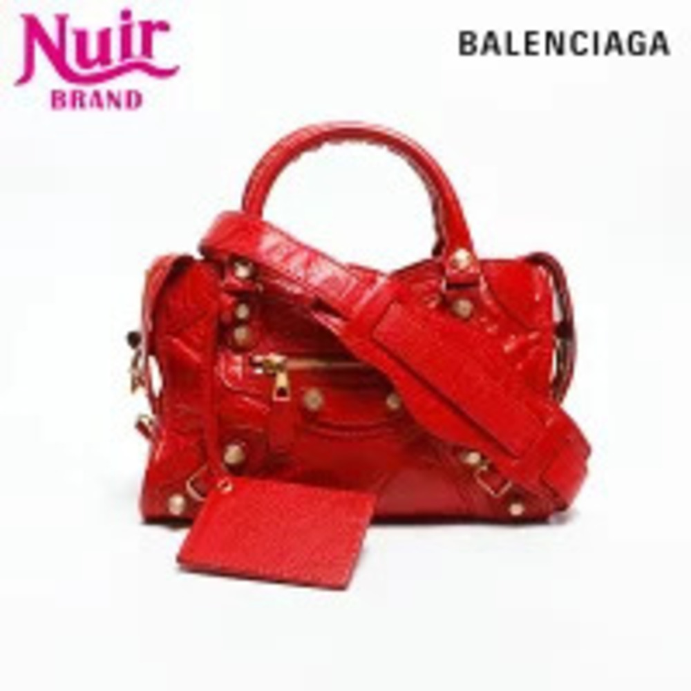 Balenciaga Giant City Shoulder Bag Red